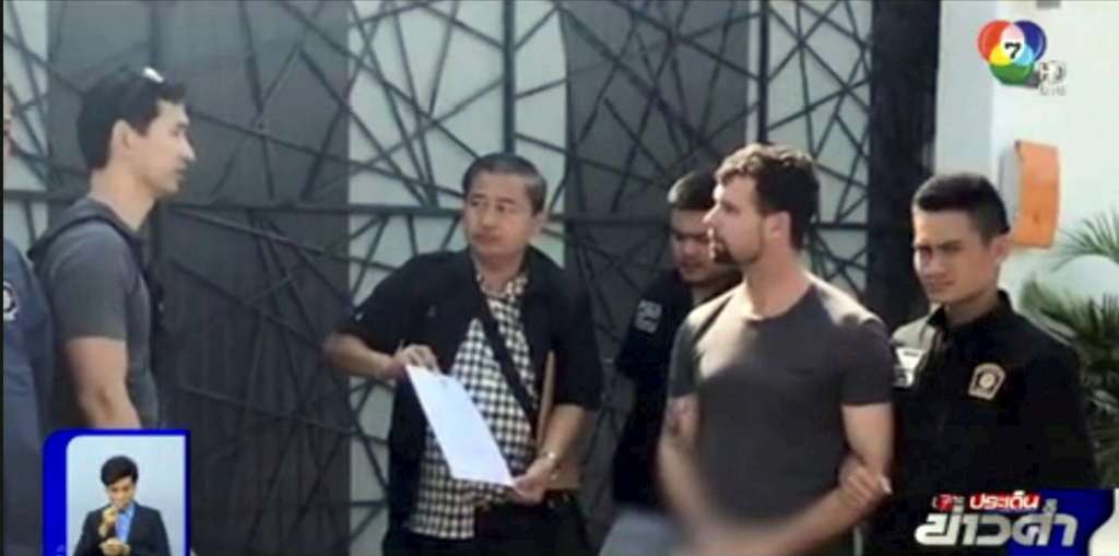 Luke Cook faces DEA agent after his arrest